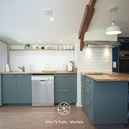 Ty Puns - Ecoresponsable Dans Un Espace Verdoyant En Centre-ville Apartman Morlaix